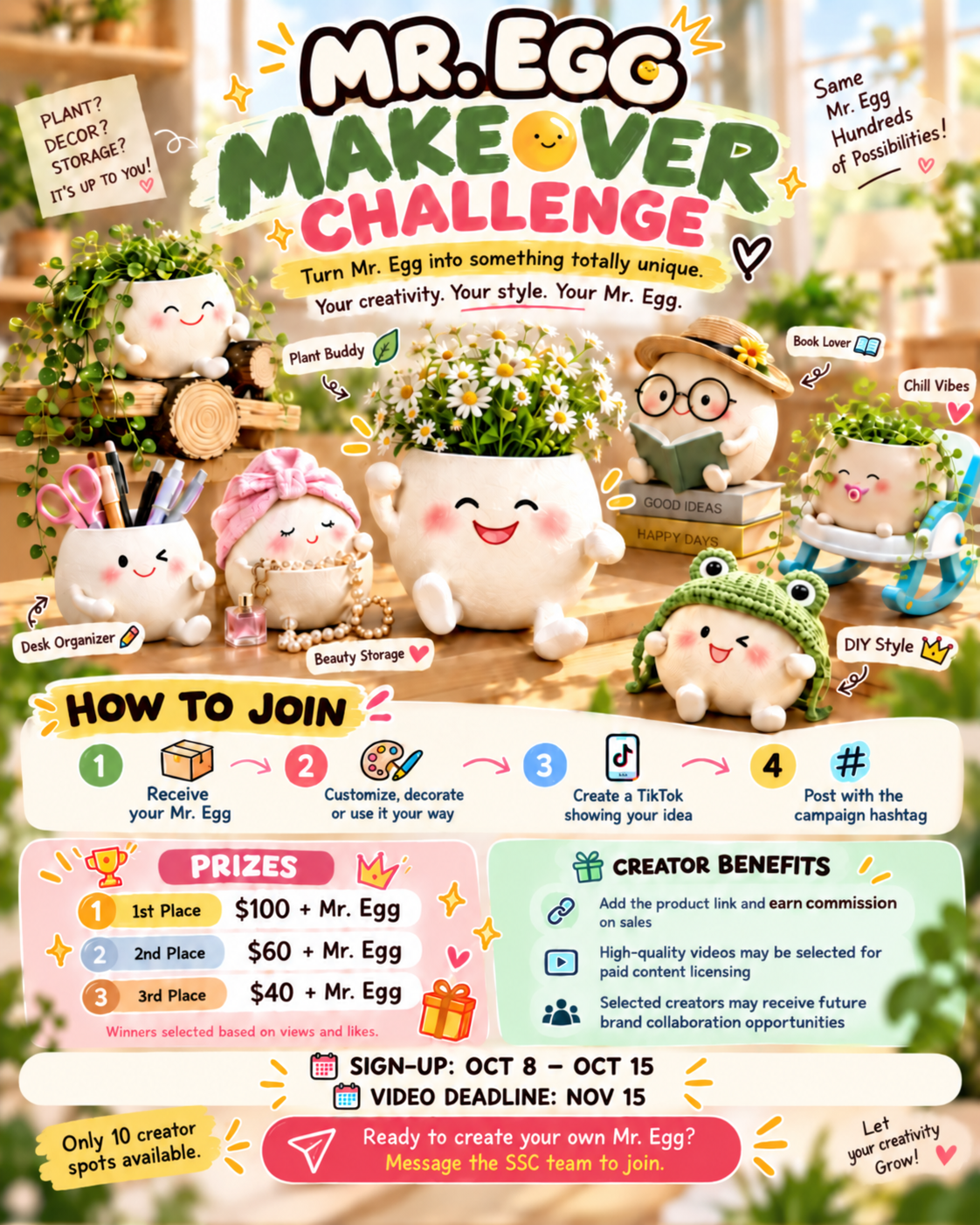 Mr. Egg creative challenge poster